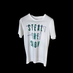 Nike Rafael Nadal Tshirt Sz Small Bull Tennis Challenge Court White Distressed